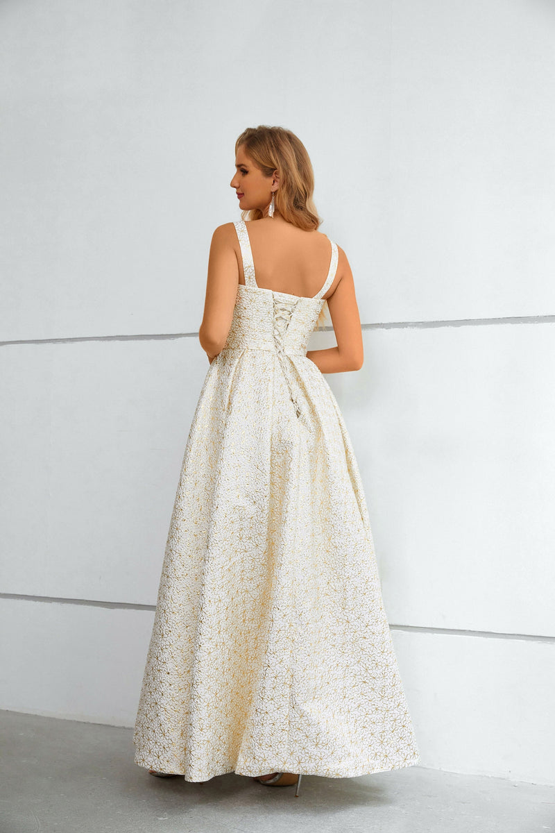 A-line High Split Square Lace Ankle Length Sleeveless Backless Prom Dr Ballbella A-line High Split Square Lace Ankle Length Sleeveless Backless Prom Dr Ballbella