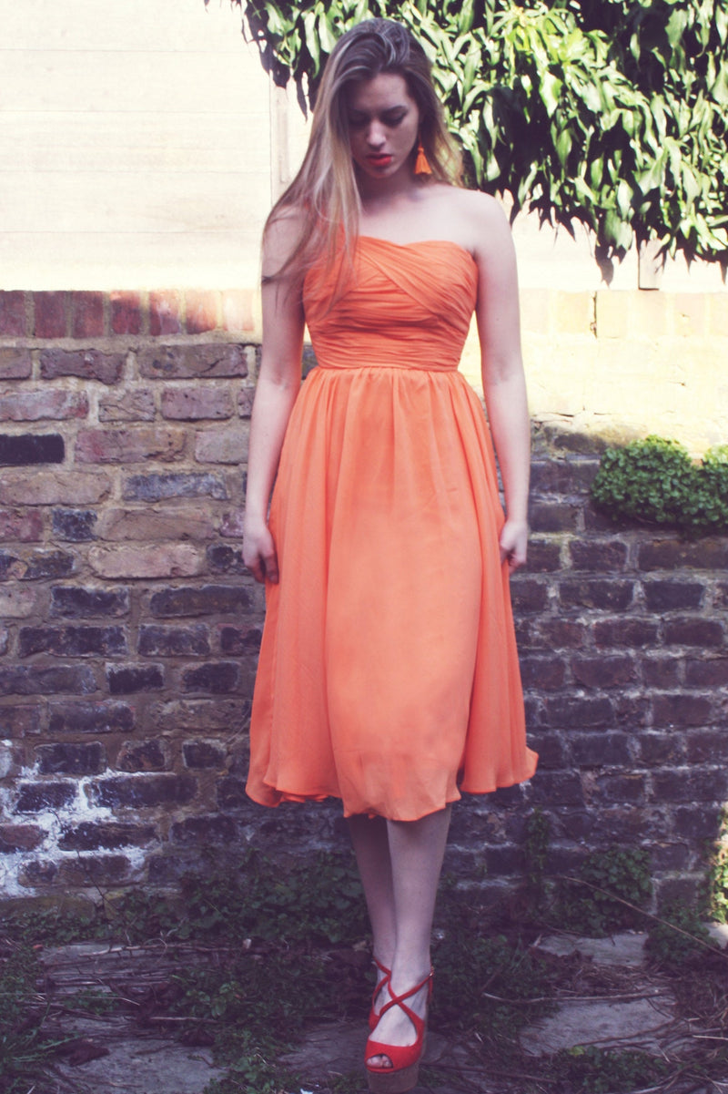 A-line One-shoulder Sweetheart Knee Length Chiffon Homecoming Dress-Ballbella