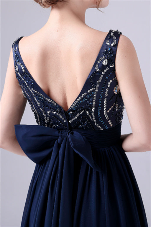 A-Line sleeveless Ankle-length Sequined beading Flower mother's dress-Ballbella