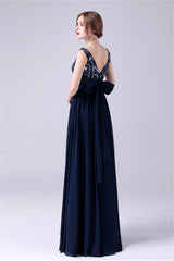 A-Line sleeveless Ankle-length Sequined beading Flower mother's dress-Ballbella