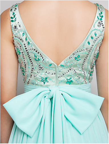 A-Line Sleeveless Open Back Mother‘s dress-Ballbella