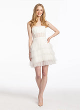 A-Line Sleeveless Short/Mini Tulle Homecoming Dresses-Ballbella