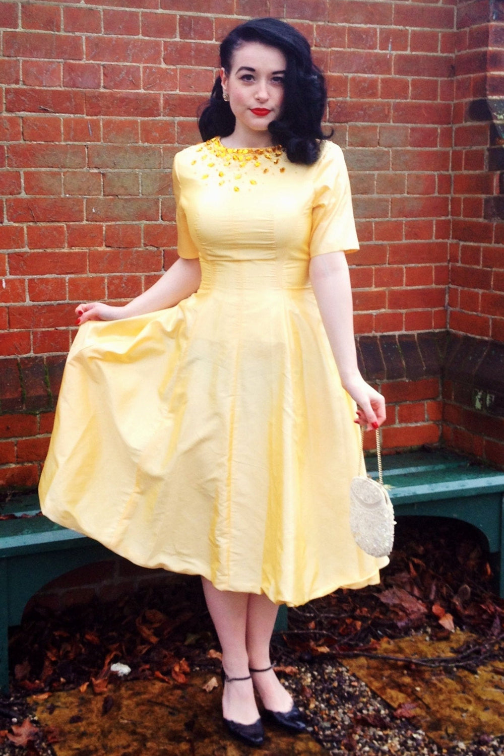beaded tea length dress A-line Small Round Collar Charmuse Prom handle:vynna-dress-scottsdale Sirens costume designer reveals A graceful boat neckline Size:EU 45