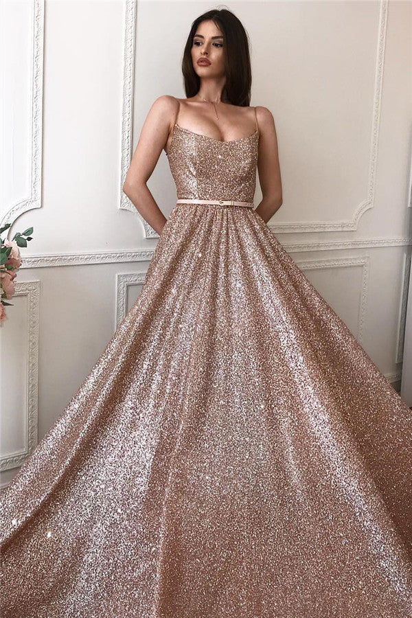 Ballbella offers beautiful A-line Spaghetti Straps Floorlength Evening Dresses Sequined Party Dresses to fit your style,  body type &Elegant sense. Check out  selection and find the A-line Prom Party Gowns of your dreams!
