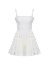 A-Line Square Neckline Sleeveless Short/Mini Homecoming Dresses With Bow(s)-Ballbella