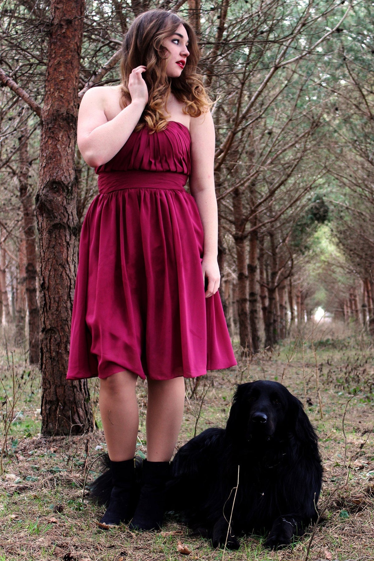 A-line Strapless Knee Length Chiffon Sleeveless Prom Dress A-line Strapless Knee Length Chiffon Sleeveless Prom Dress