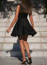 A-Line Strapless Sleeveless Short/Mini Silk Like Satin Homecoming Dresses-Ballbella