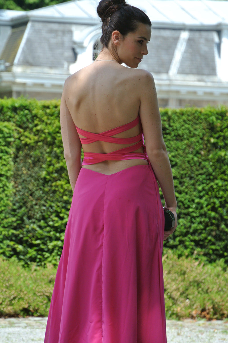 A-line Sweetheart Floor Length Chiffon Front Slit Backless Prom Dress Ballbella A-line Sweetheart Floor Length Chiffon Front Slit Backless Prom Dress Ballbella