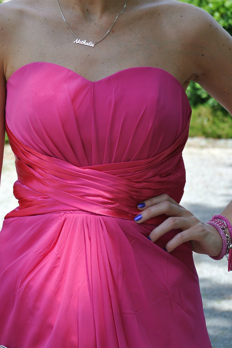 backless chiffon prom dress Stunning Pink Backless Beaded Chiffon Long Prom Dress P3323 PreppyDress