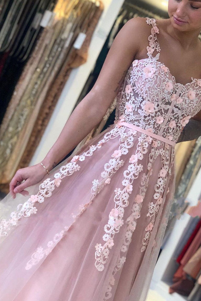 A-Line Sweetheart Floor-Length Sleeveless Backless Lace Applique Prom Dress A-Line Sweetheart Floor-Length Sleeveless Backless Lace Applique Prom Dress
