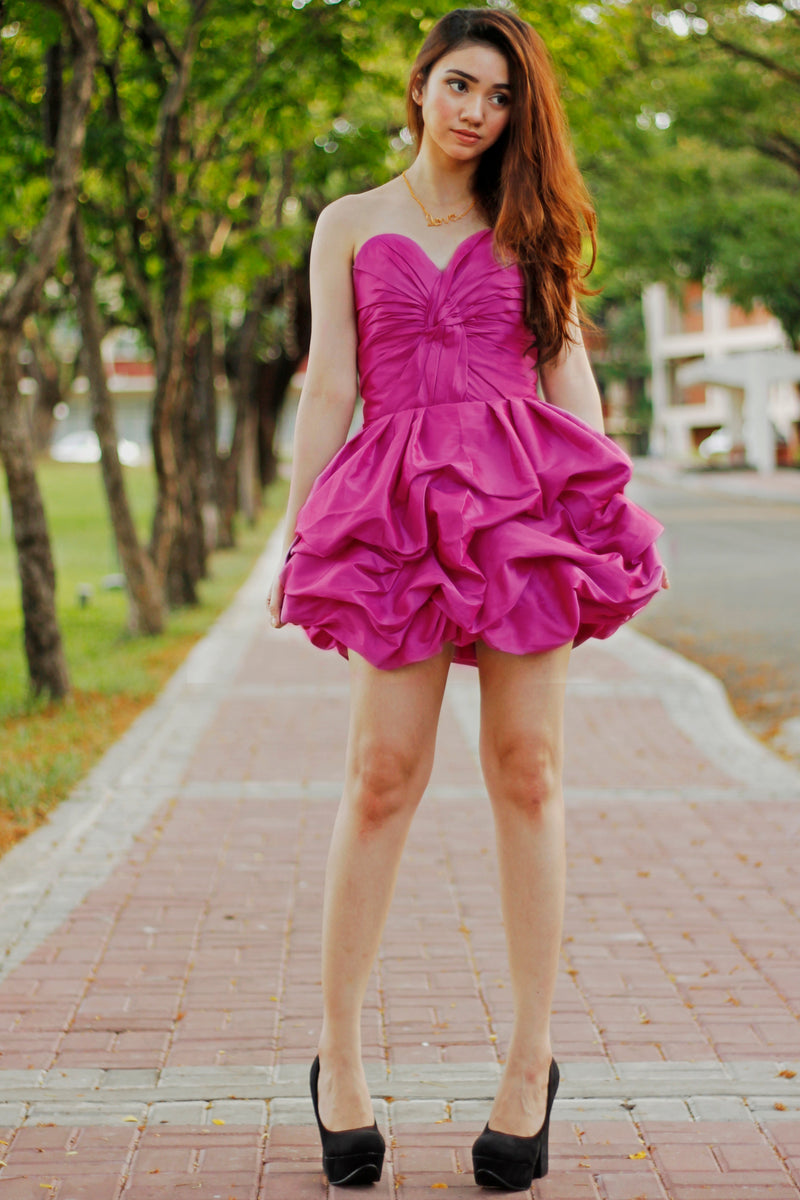 A-line Sweetheart Knee Length Charmuse Paillette Homecoming Dress-Ballbella