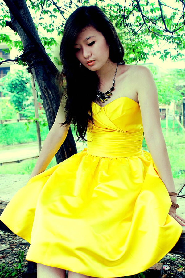 A-line Sweetheart Knee Length Charmuse Sleeveless Homecoming Dress-Ballbella