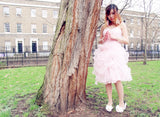 A-line Sweetheart Knee Length Tulle Flower Rhinestone Homecoming Dress-Ballbella