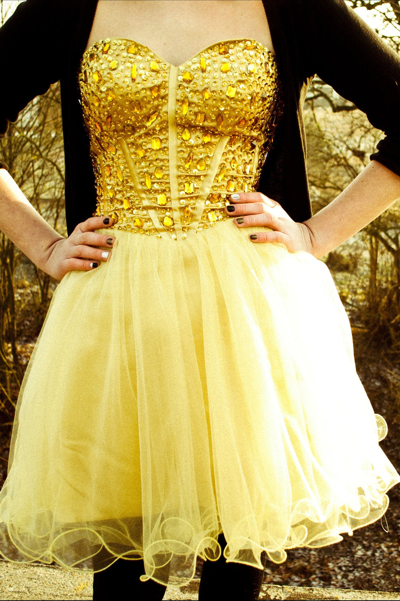 A-line Sweetheart Knee Length Tulle Rhinestone Homecoming Dress A-line Sweetheart Knee Length Tulle Rhinestone Homecoming Dress