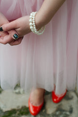 A-line Sweetheart Knee Length Tulle Sleeveless Prom Dress-Ballbella