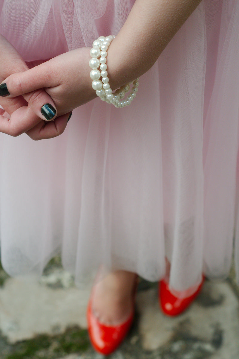 A-line Sweetheart Knee Length Tulle Sleeveless Prom Dress-Ballbella