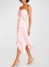 A-Line Sweetheart Satin Homecoming Dresses With Bow(s)-Ballbella