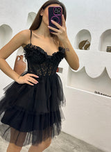 A-Line Sweetheart Sleeveless Homecoming Dresses With Lace-Ballbella