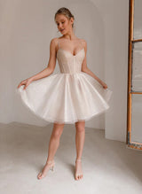 A-Line Sweetheart Sleeveless Short/Mini Homecoming Dresses-Ballbella