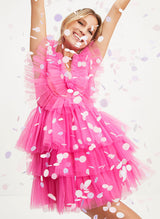A-Line V-Neck Sleeveless Short/Mini Tulle Homecoming Dresses-Ballbella