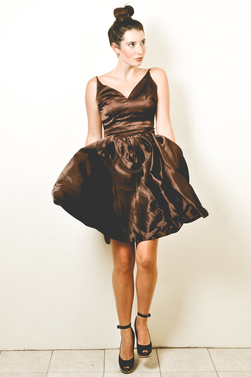 A-line V-neck Spaghetti Strap Knee Length Charmuse Backless Prom Dress A-line V-neck Spaghetti Strap Knee Length Charmuse Backless Prom Dress