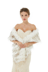 Adia - Winter Faux Fur Wedding Wrap-Ballbella