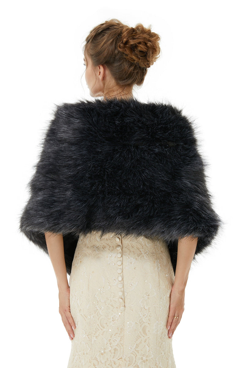 Alice- Winter Faux Fur Wedding Wrap-Ballbella