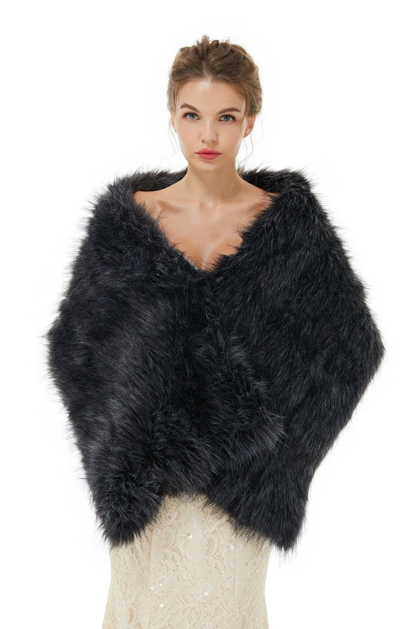 Alice- Winter Faux Fur Wedding Wrap-Ballbella