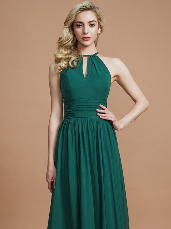 Amazing Chiffon Scoop Sleeveless Bridesmaid Dresses-Ballbella