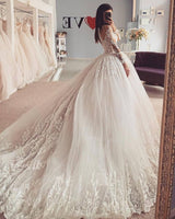 Get inspired with this Long Sleevess Ball Gown wedding dress at ballbella.com, 1000+ option, fast delivery worldwide.