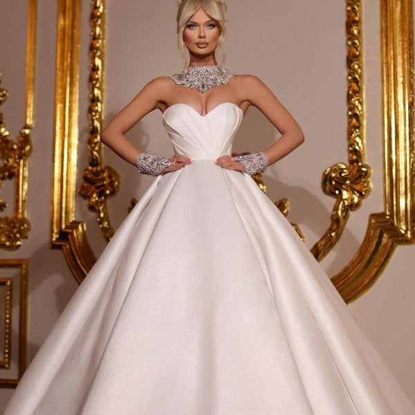 glitter princess wedding dress Amazing Princess Long Long Glitter Sleeveless Wedding Dresses Online