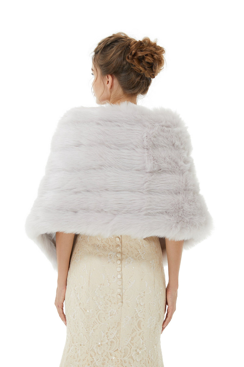 Amelia - Winter Faux Fur Wedding Wrap-Ballbella