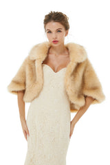 Amy - Winter Faux Fur Wedding Wrap-Ballbella