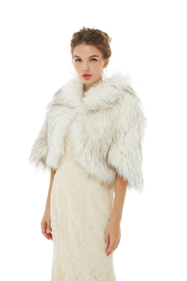 Anastasia - Winter Faux Fur Wedding Wrap-Ballbella