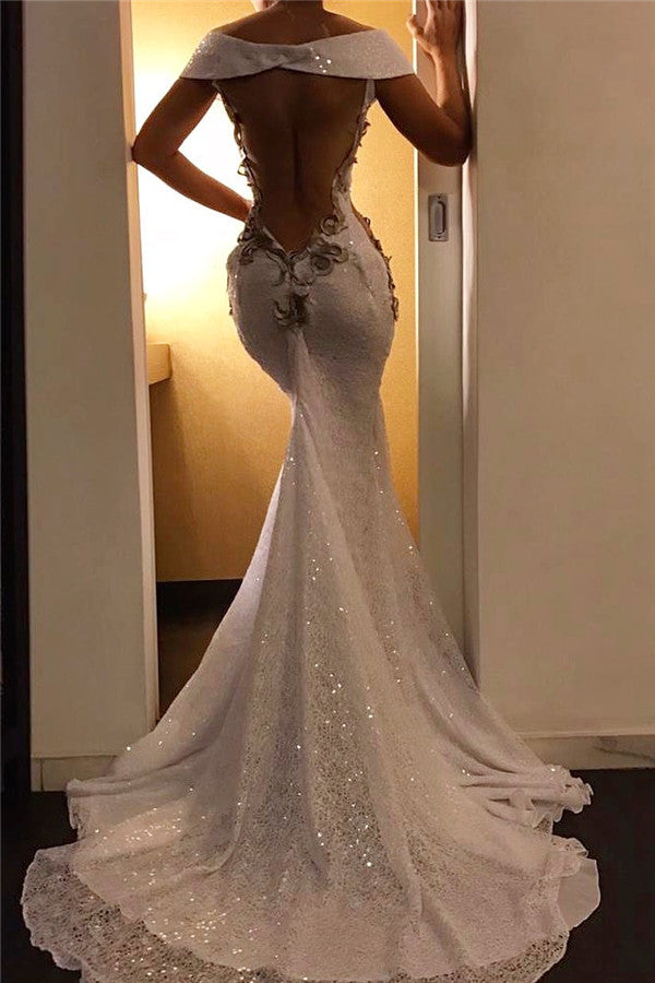 Ballbella offers beautiful Appliques Mermaid Chic Evening Dresses Off-the-shoulder Formal Dresses to fit your style,  body type &Elegant sense. Check out  selection and find the Mermaid Prom Party Gowns of your dreams!