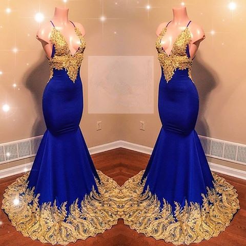 Ballbella offers Appliques Spaghetti Sleeveless V-neck Mermaid Prom Dresses at a cheap price from  to Mermaid hem. Gorgeous yet affordable Sleeveless Real Model Series.