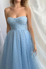 Ball Gown Strapless High Split Sequined gloves Floor-length Vintage Prom Dress-Ballbella