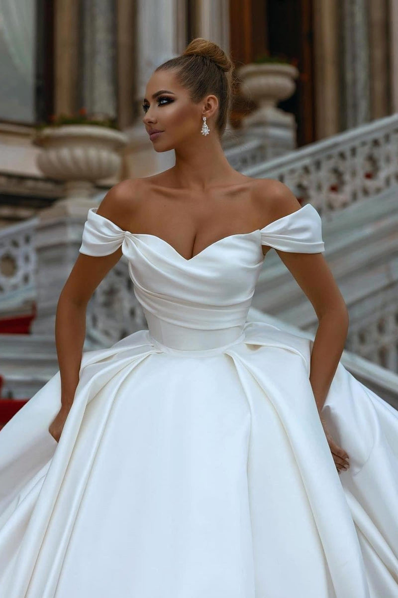 Ball Gown Sweetheart Sleeveless Off-the-shoulder Floor-length Sleeveless Wedding Dress Ball Gown Sweetheart Sleeveless Off-the-shoulder Floor-length Sleeveless Wedding Dress