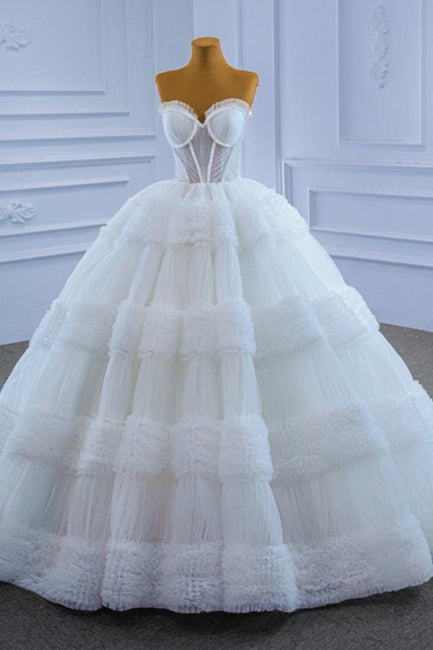 Ballbella Fabulous Modern Long White Wedding Gowns Sleeveless-Ballbella