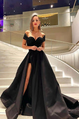 Ballbella Modern Sleeveless Evening Dress With Slit Long Black Sequined-Ballbella
