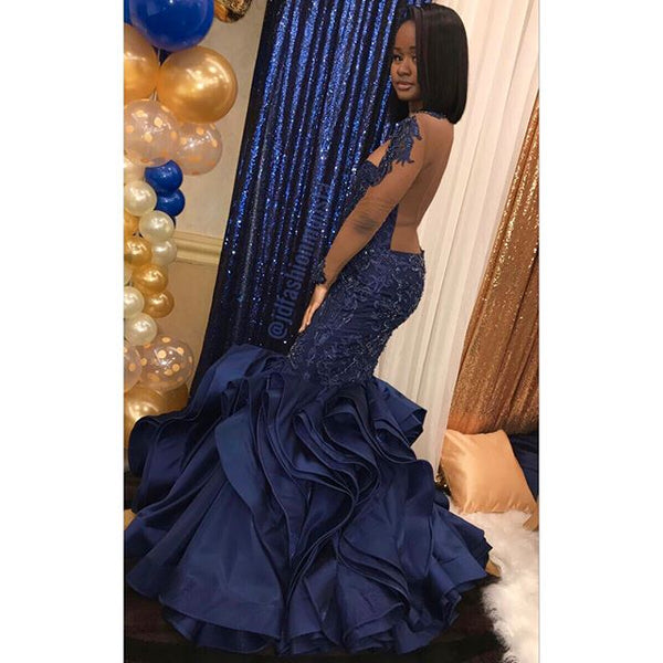 Ballbella offers Beads Appliques Ruffles Prom Dresses Fit and Flare Sheer Tulle Evening Gowns On Sale at an affordable price from to Mermaid skirts. Shop for gorgeous  collections for your big day.