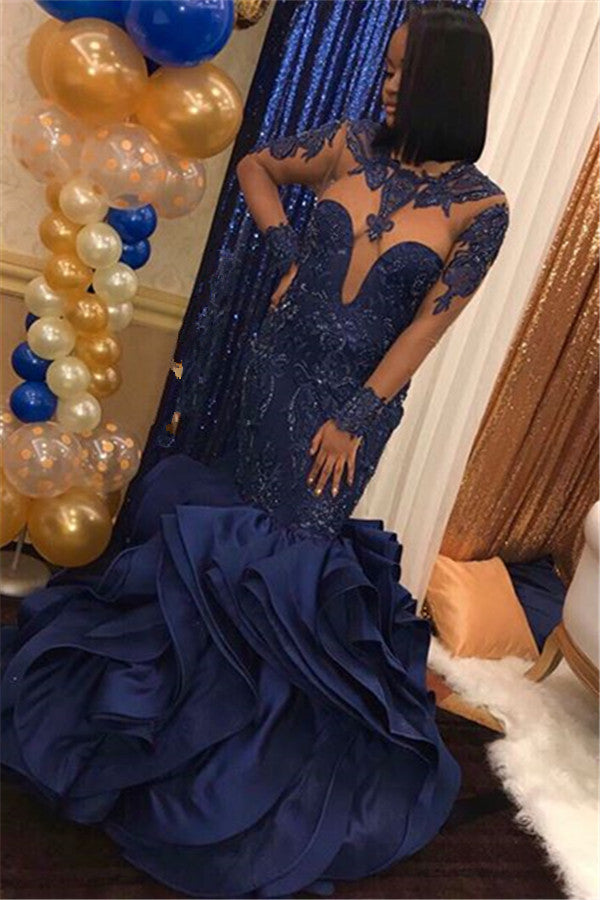 Ballbella offers Beads Appliques Ruffles Prom Dresses Fit and Flare Sheer Tulle Evening Gowns On Sale at an affordable price from to Mermaid skirts. Shop for gorgeous  collections for your big day.