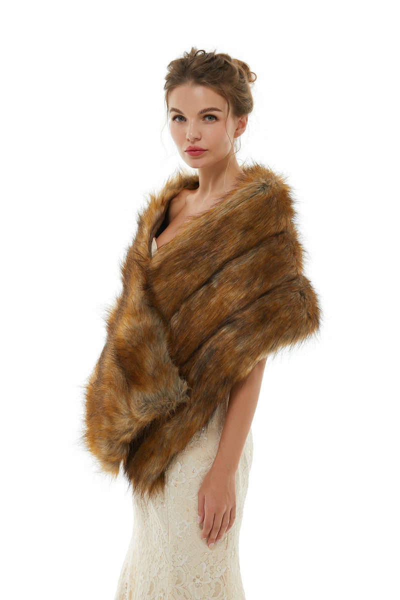 Beatrice - Winter Faux Fur Wedding Wrap-Ballbella