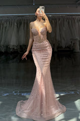Beautiful Sweetheart Sleeveless Mermaid Prom Dresses Lace-Up Back Strapless Gem With Beads-Ballbella