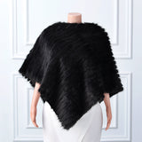 Beige Vertical Look Winter Wedding Shawl-Ballbella