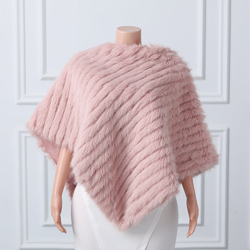Beige Vertical Look Winter Wedding Shawl-Ballbella