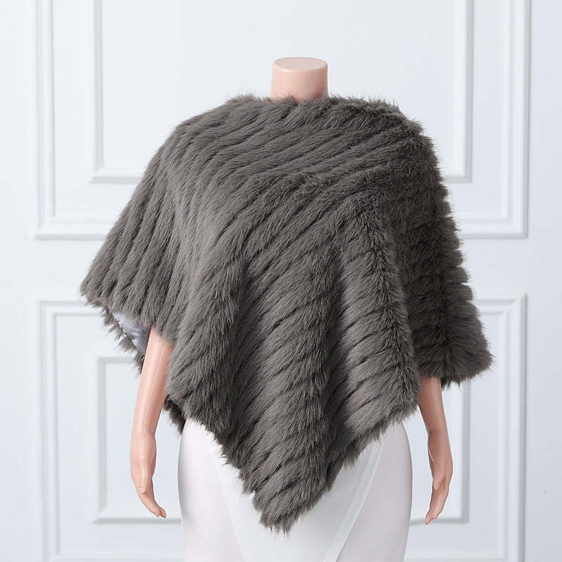 Beige Vertical Look Winter Wedding Shawl-Ballbella