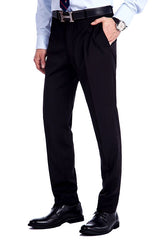Bespoke Solid Black Three Piece Suits for Men-Ballbella