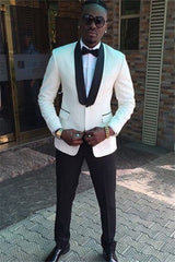 Shop for Bespoke White Shawl Lapel One Button Wedding Suits in Ballbella at best prices.Find the best White Shawl Lapel slim fit Men Suits with affordable price.