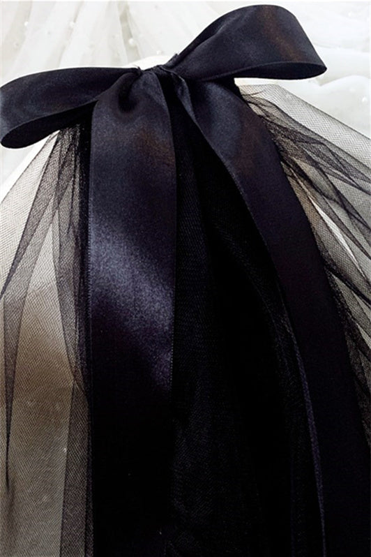 Beverly Fancy With Bowtie Wedding Veils-Ballbella